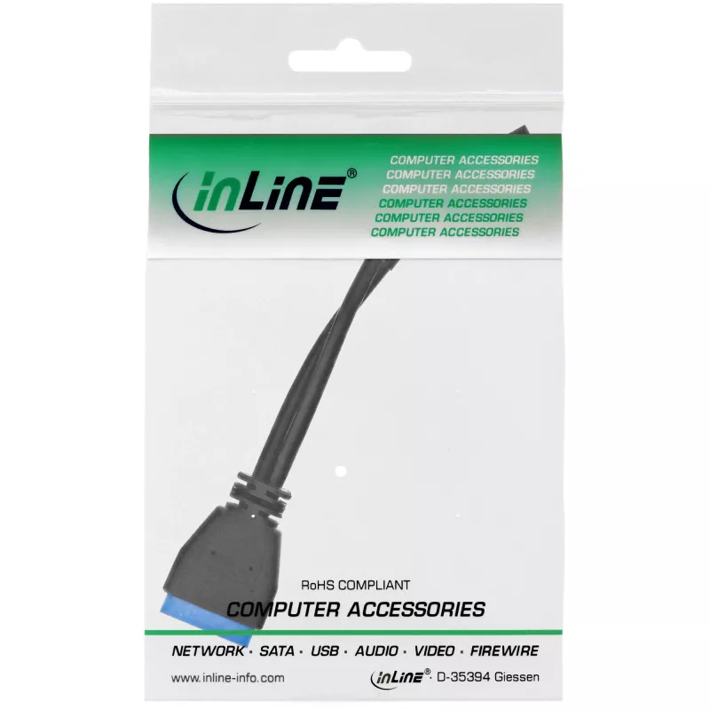 InLine USB 2.0 to 3.0 internal USB 2.0 header / USB 3.0 internal, 0,30 m