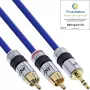InLine helikaabel Premium 2x RCA isane / 3,5 mm isane kullatud 1 m
