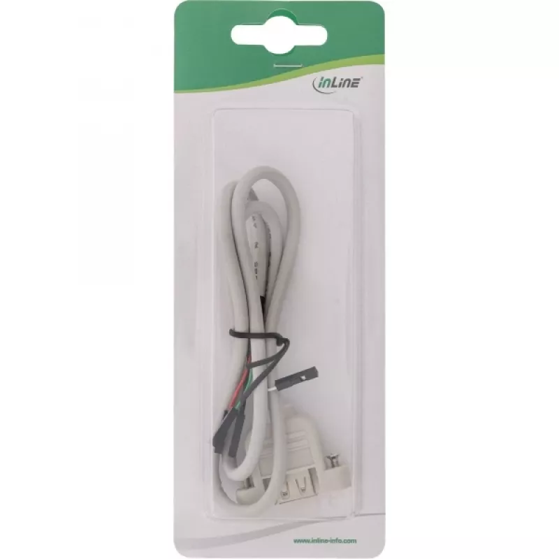USB 2.0 adapterkaabel InLine 33440F 0,60 m USB A-pesa / pistikupesa