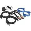 InLine lauaarvuti KVM-lüliti 2 pordi DisplayPort USB 3.0 jaotur heliga