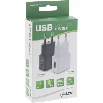 USB toiteadapter Single InLine 31504S 100-240 V kuni 5 V/1,2 A must