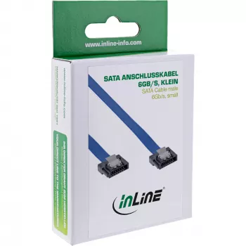 InLine SATA 6Gb/s kaabel väike pistik 0,15m riividega 27701K