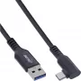InLine USB 3.2 Gen.1 kaabel, USB-C pistik nurga all - USB-A pistik VR-i jaoks, must, 5m
