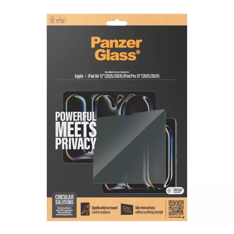 PanzerGlass ® ekraanikaitse privaatsusfiltri iPad Air 13'' (2024-2025) | iPad Pro 13'' (2024-2025) | Ultra-Wide Fit
