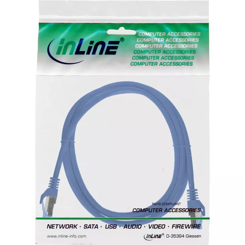 InLine 72633B võrgukaabel Sinine 0,3 m Cat6a S/FTP (S-STP)