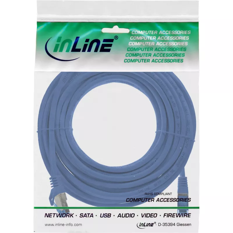 InLine 72607B võrgukaabel Sinine 7.5 m Cat6a S/FTP (S-STP)
