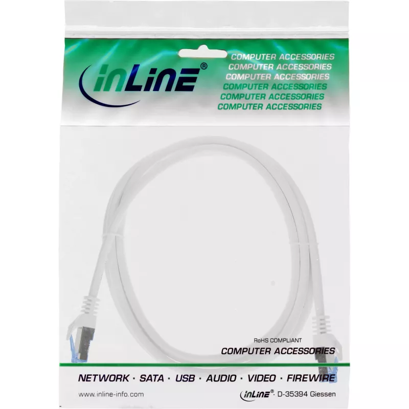 InLine 72614W võrgukaabel Valge 1.5 m Cat6a S/FTP (S-STP)