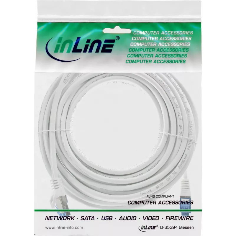 InLine 72605W võrgukaabel Valge 5 m Cat6a S/FTP (S-STP)