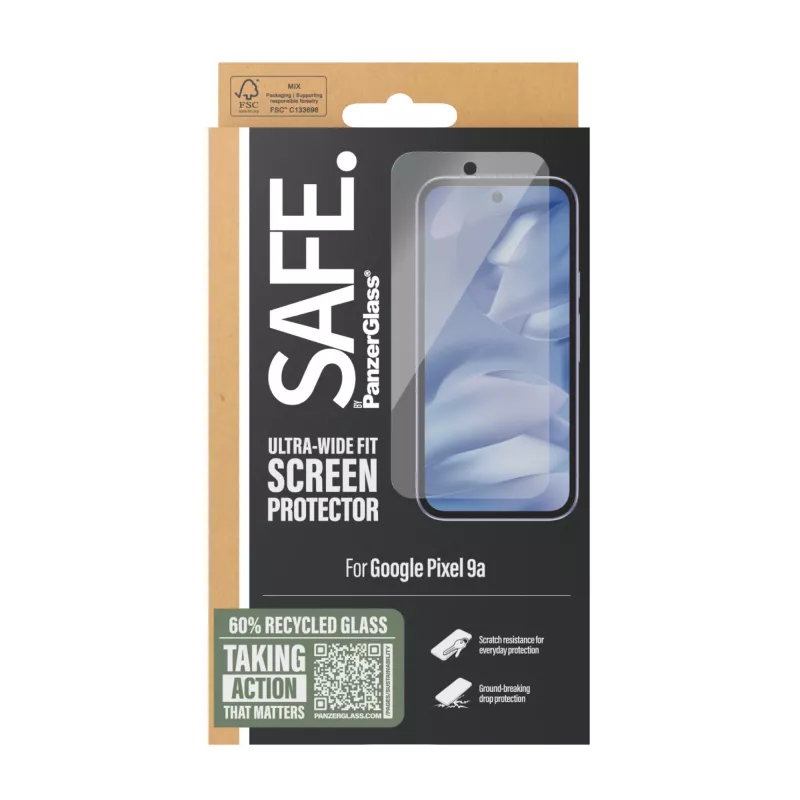 PanzerGlass SAFE. by ® ekraanikaitse Google Pixel 9a | ülilai sobivus