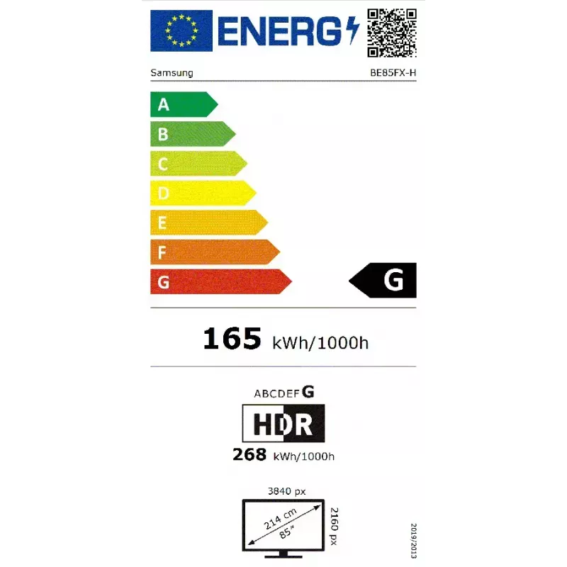 Samsung BE85FX-H Digitaalne infotahvel lameekraan 2.16 m (85 tolli) LED Wi-Fi 4K Ultra HD Must sisseehitatud protsessor Tizen 16/7