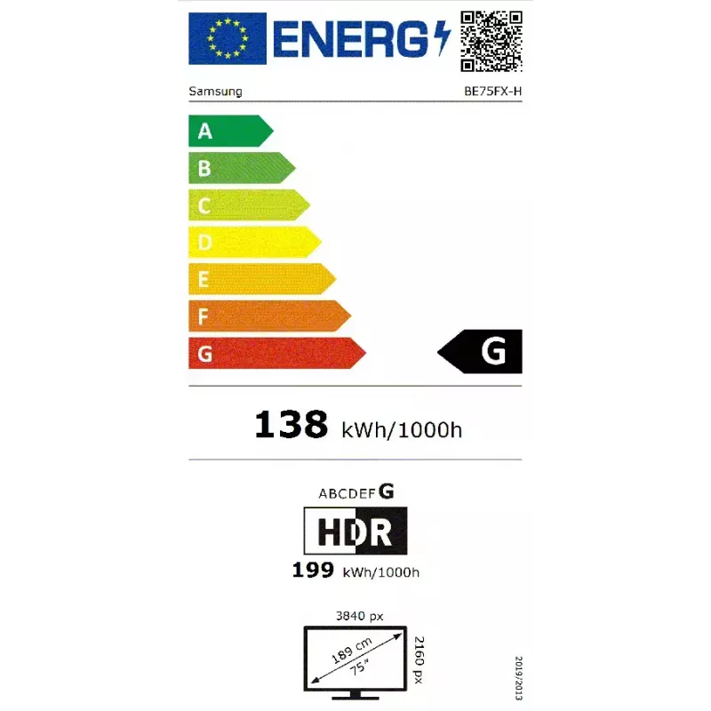 Samsung BE75FX-H Digitaalne infotahvel lameekraan 190,5 cm (75 tolli) LED Wi-Fi 4K Ultra HD Must Sisseehitatud protsessor Tizen 16/7