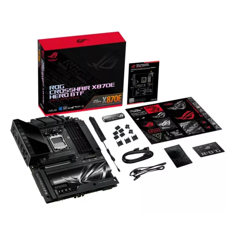 Emaplaat ASUS ROG CROSSHAIR X870E HERO BTF — AMD X870E, Socket AM5, ATX, DDR5, M.2, Wi‑Fi 7