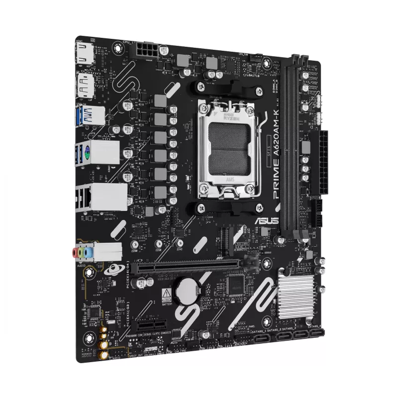 Emaplaat ASUS PRIME A620AM-K Socket AM5 microATX DDR5, 2 DIMM, max 128 GB, A620A kiibistik
