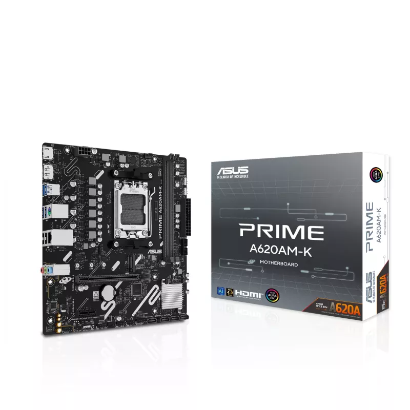 Emaplaat ASUS PRIME A620AM-K Socket AM5 microATX DDR5, 2 DIMM, max 128 GB, A620A kiibistik