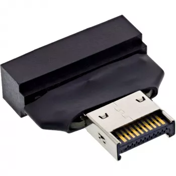 InLine 33446T kaabli soovahetaja USB Type-E Key A, 20-kontaktiline USB 3.0 päis, 19-kontaktiline Must