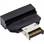 InLine 33446T kaabli soovahetaja USB Type-E Key A, 20-kontaktiline USB 3.0 päis, 19-kontaktiline Must