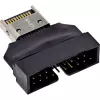 InLine 33446T kaabli soovahetaja USB Type-E Key A, 20-kontaktiline USB 3.0 päis, 19-kontaktiline Must