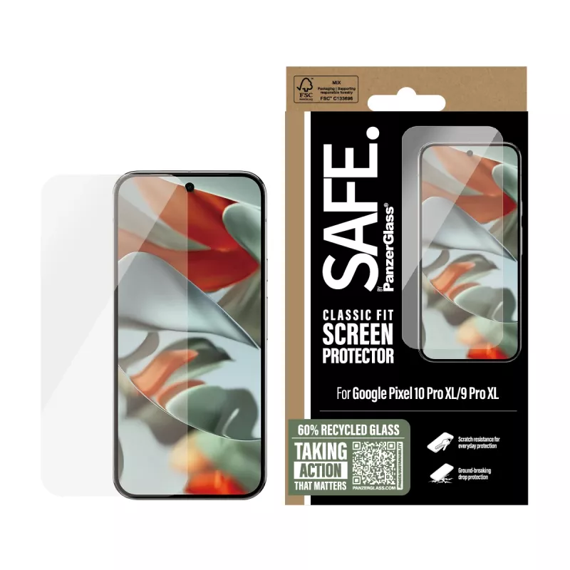 PanzerGlass SAFE. by ® ekraanikaitse Google Pixel 10 Pro XL | 9 Pro XL | Classic Fit