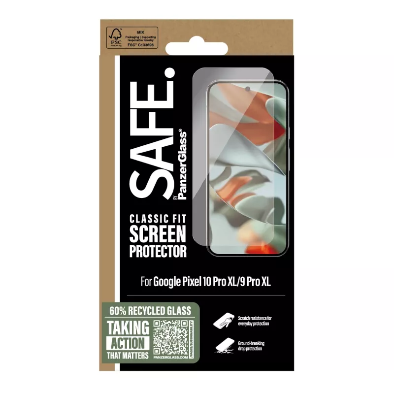 PanzerGlass SAFE. by ® ekraanikaitse Google Pixel 10 Pro XL | 9 Pro XL | Classic Fit