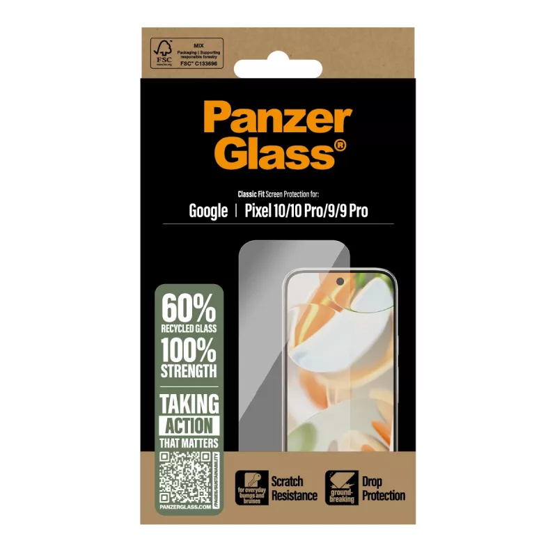 PanzerGlass ® ekraanikaitse Google Pixel 10 | 10 Pro 5G | 9 5G | 9 Pro 5G | Classic Fit