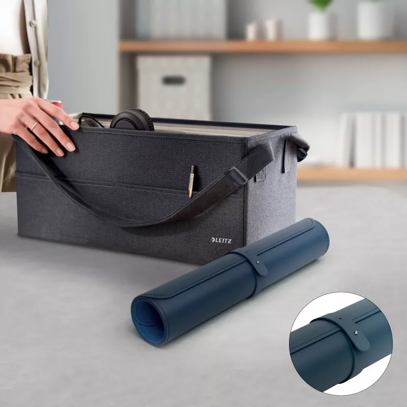 Lauamatt LEITZ Large Desk Mat, PVC, tumesinine, 400 x 800 x 2 mm