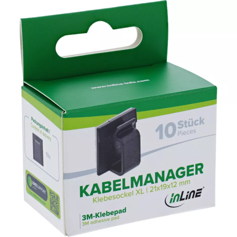 InLine 59971F kaablikorraldaja universaalne Kaablikonks Must 10 tk