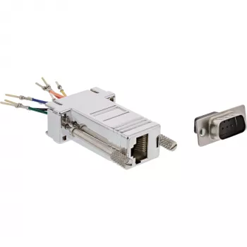 InLine Adapter 9 Pin Sub-D isane RJ45 emane metallkattega 68889M