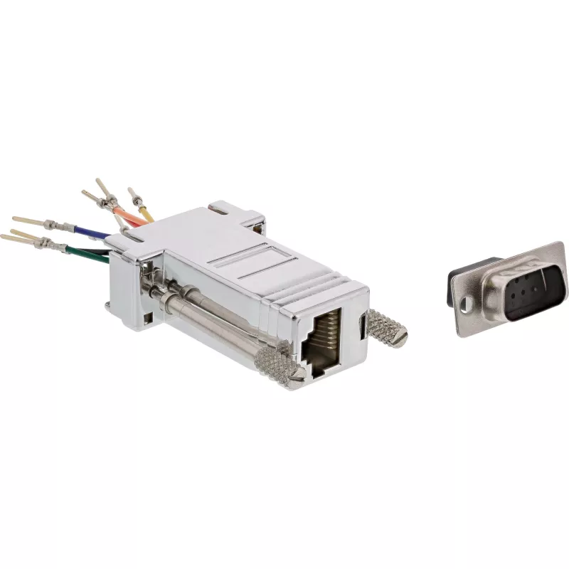 InLine Adapter 9 Pin Sub-D isane RJ45 emane metallkattega 68889M