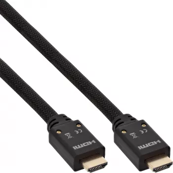 InLine HDMI aktiivkaabel, HDMI-High Speed koos Ethernetiga, M/M, nailonpunutis, 15m