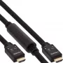 InLine HDMI aktiivkaabel, HDMI-High Speed koos Ethernetiga, M/M, nailonpunutis, 20m