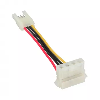 InLine toiteadapter, sisemine, floppy emane / Molex 4pin isane, 0,06 m