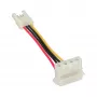 InLine toiteadapter, sisemine, floppy emane / Molex 4pin isane, 0,06 m