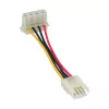 InLine toiteadapter, sisemine, floppy emane / Molex 4pin isane, 0,06 m