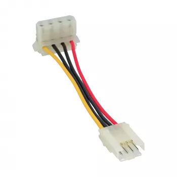 InLine toiteadapter, sisemine, floppy emane / Molex 4pin isane, 0,06 m