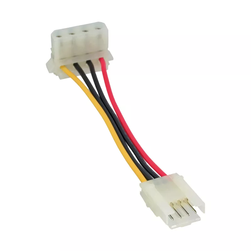 InLine toiteadapter, sisemine, floppy emane / Molex 4pin isane, 0,06 m