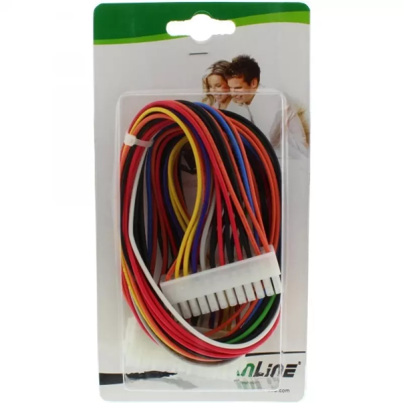 InLine emaplaadi kaabel ATX 24 kontaktiga isane / emane 0,45 m