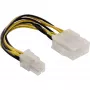 InLine emaplaadi toiteadapter ATX 2.0/EPS 8pin / 12V ATX1.3 4pin 0.15m