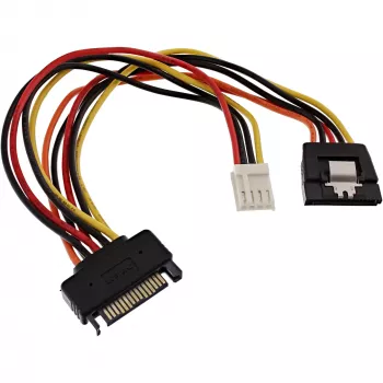 SATA toiteadapteri kaabel emane/isane + flopitoitepistik 0,15m InLine 29691
