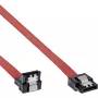 InLine SATA kaabel 150 / 300 / 600 S-ATA ühenduste jaoks, nurga all, riividega, 90°, 0,3 m