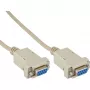 InLine null-modem kaabel DB9 emane / emane, kokkupandud, hall, 10 m