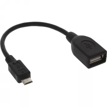 InLine Micro USB OTG adapterkaabel Micro-B-pistik USB A emasele 0,1 m
