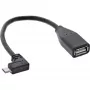 InLine Micro USB OTG adapterkaabel Micro-B-pistik nurga all USB A emasele 0,1 m