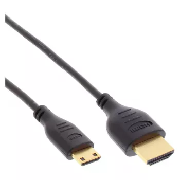 InLine High Speed HDMI kaabel Ethernetiga, AM/CM, üliõhuke, must/kuldne, 1,5 m