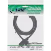 InLine High Speed HDMI kaabel with Ethernet, AM/DM, üliõhuke, must/kuldne, 0,5 m