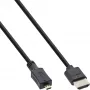 InLine kiire HDMI-kaabel koos Ethernetiga, AM/DM, üliõhuke, must/kuldne, 1 m