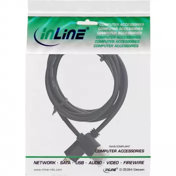 InLine High Speed HDMI kaabel with Ethernet, AM/DM, super õhuke, must/kuldne, 1,5m