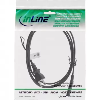 InLine Japan Euro8 IEC-C7 toitekaabel, must, 1,8 m