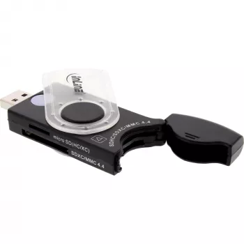 InLine USB 3.0 mobiilne kaardilugeja 2 pesaga SD SDHC SDXC microSD jaoks