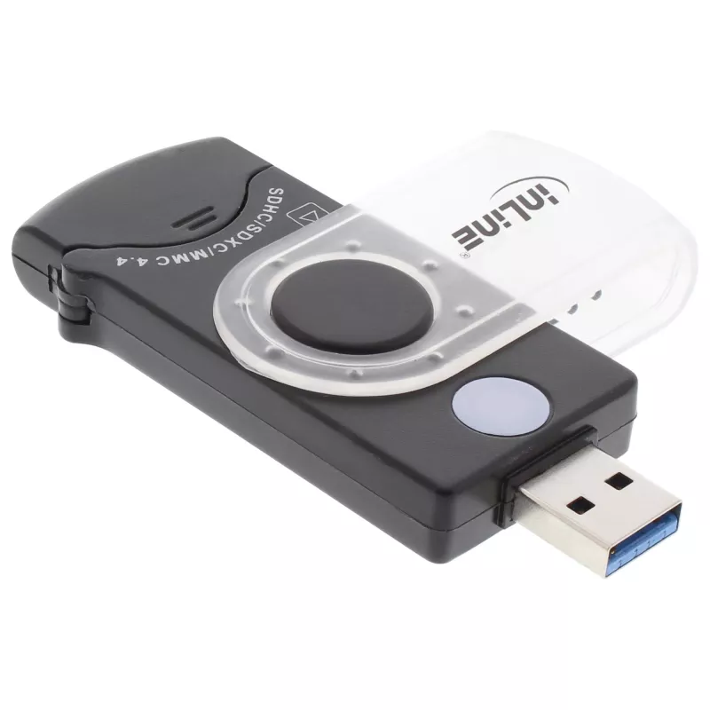 InLine USB 3.0 mobiilne kaardilugeja 2 pesaga SD SDHC SDXC microSD jaoks