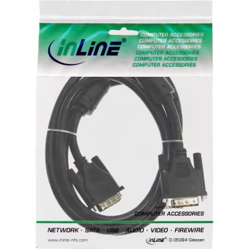 InLine DVI-D kaabel 18+1 isane / isane Single Link 2 ferriitsüdamikku 2 m